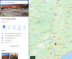 google map & directions tp tom thumb preschool