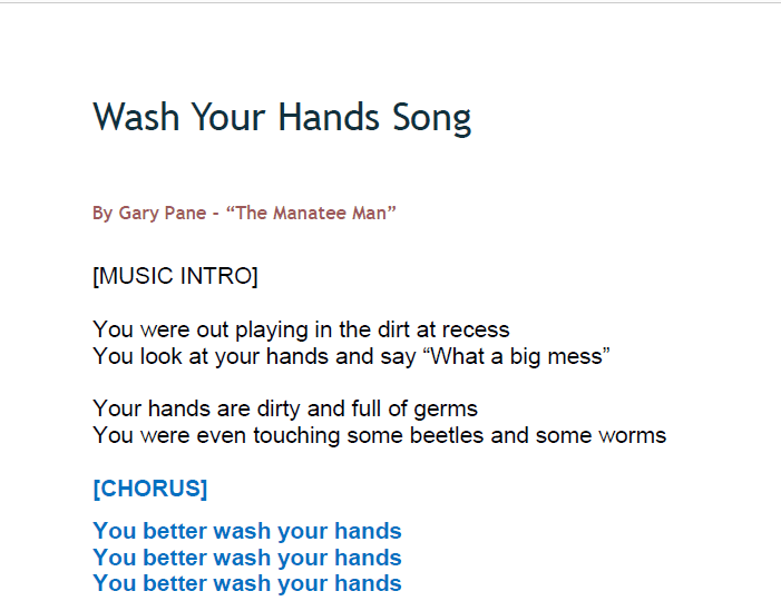 Wash Your Hands Song & Lyrics