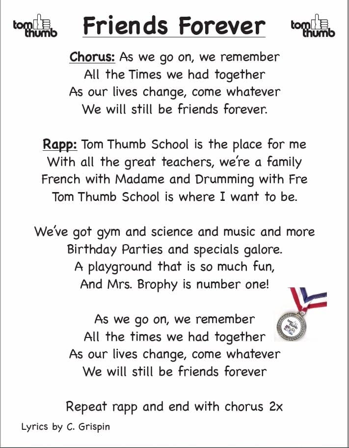 Friend Forever Lyrics 