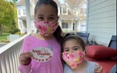 Gianna and Sabrina Wearing Masks