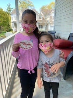 Gianna and Sabrina Wearing Masks