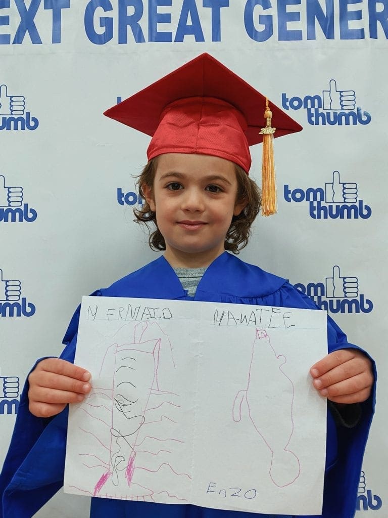 tom thumb student at graduation