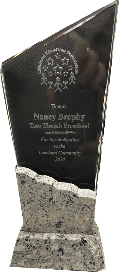 Lakeland Education Foundation honors Nancy Brophy Tom Thumb Preschool - 2020